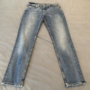 Levis 511 Jeans Mens 33x31 Blue Medium Wash Slim Fit Tapered Denim Pants‎ Casual